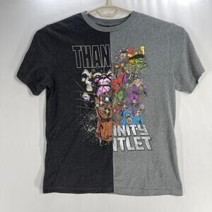 Marvel Avengers Infinity War Gauntlet Tee Shirt Adult Size XL Black Gray Comics